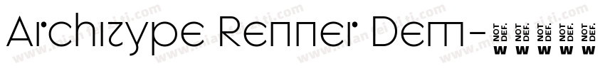 Architype Renner Dem字体转换